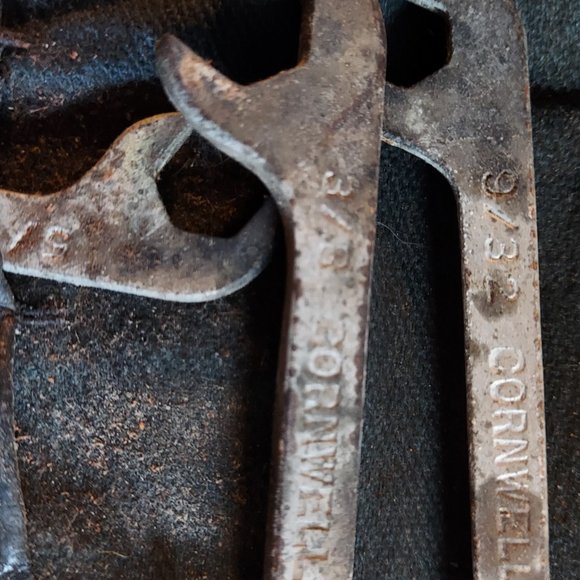 Antique CORNWELL 7-Piece OPEN END WRENCH SET in Pouch rare - Picture 12 of 16